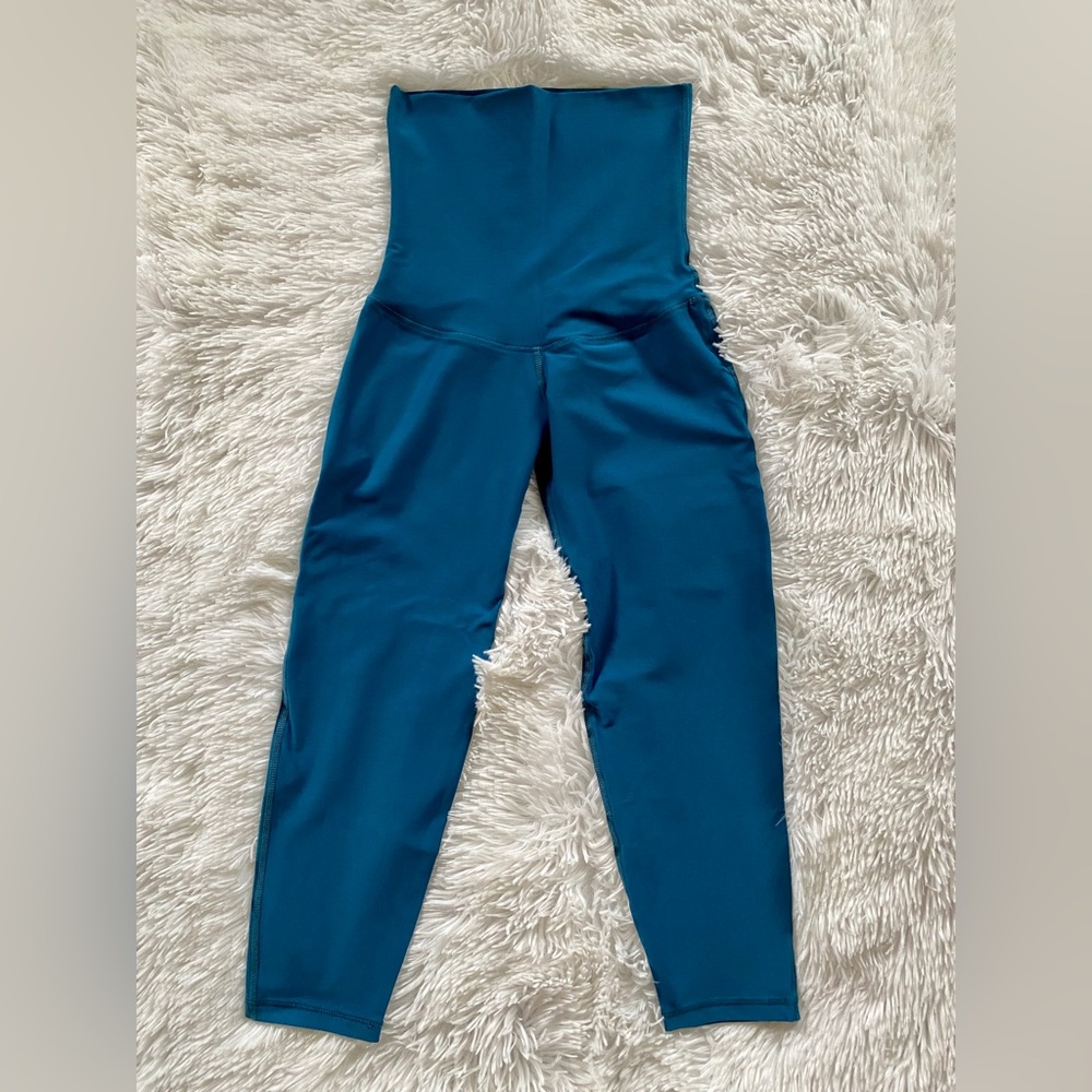 NEW BaoBei Sculpt & Recovery Postpartum Leggings - Crop: Blue Lagoon -Size Small